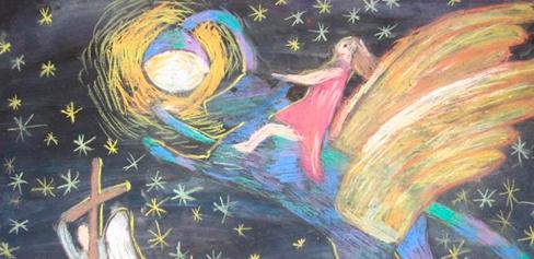 Сверху ангел золотой…